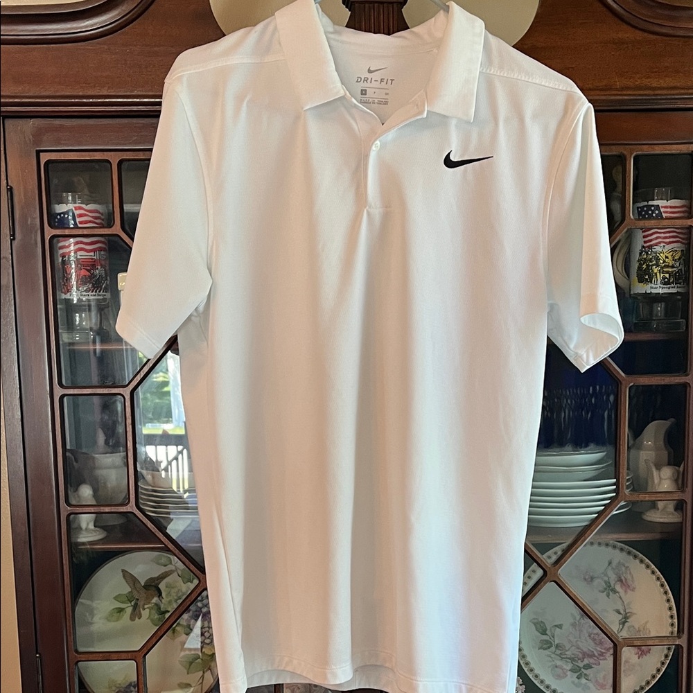 Nike Men's White Dri-FIT Polo Shirt